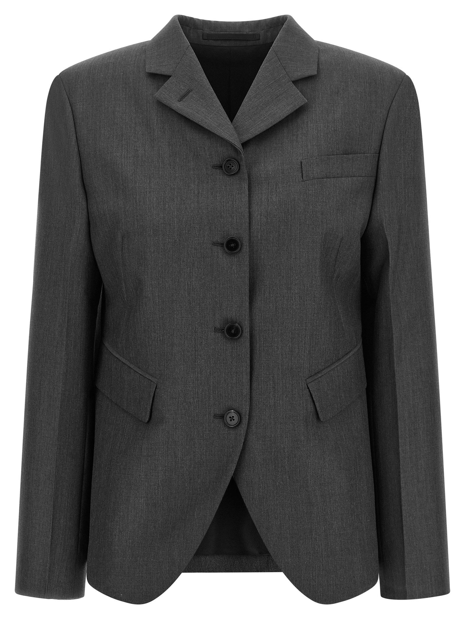 Jil Sander Single-breasted Blazer Gray