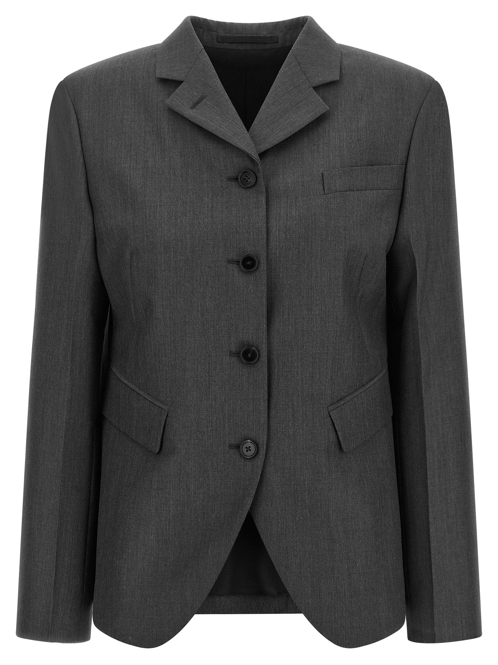 Jil Sander Single-breasted Blazer Gray
