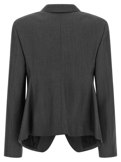Jil Sander Single-breasted Blazer Gray