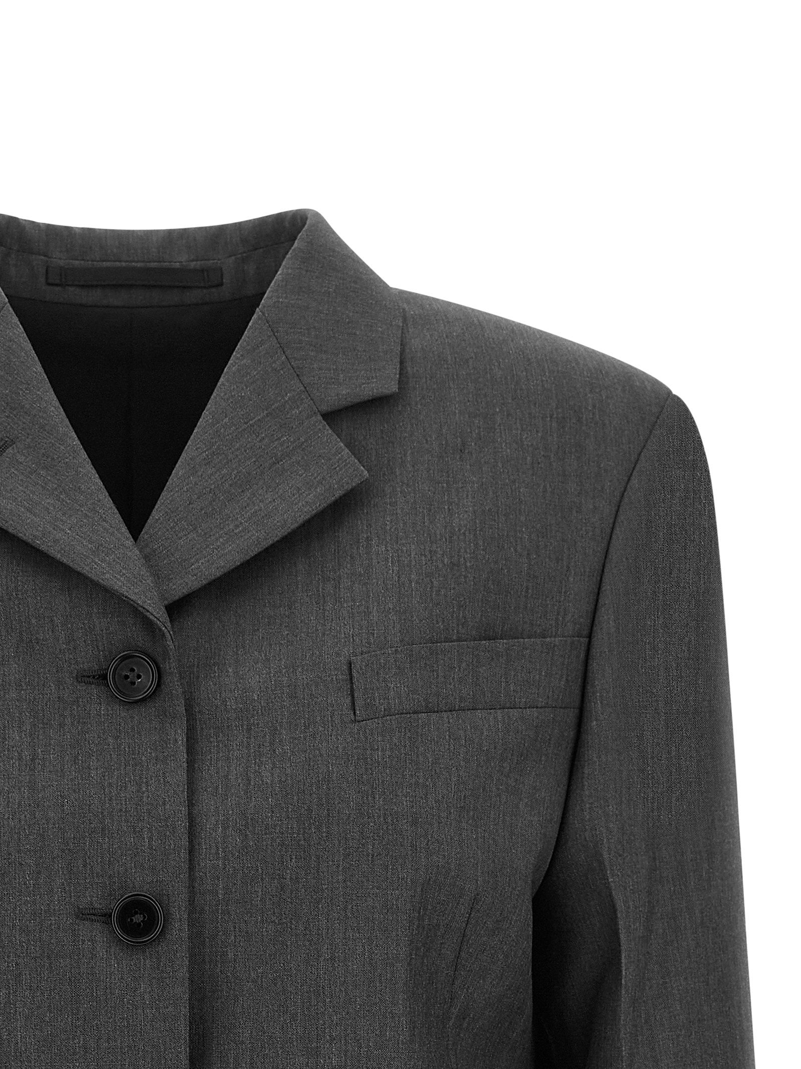 Jil Sander Single-breasted Blazer Gray