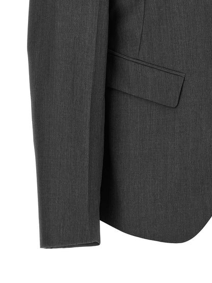 Jil Sander Single-breasted Blazer Gray