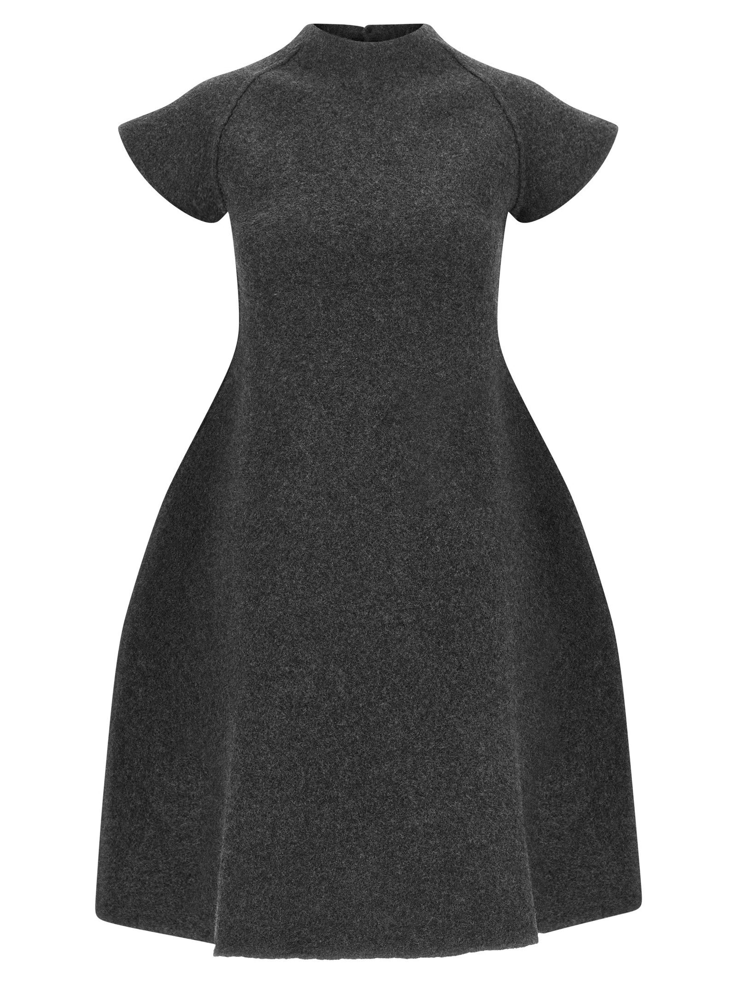 Jil Sander Virgin Wool Dress Gray