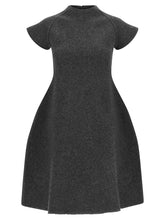Jil Sander Virgin Wool Dress Gray