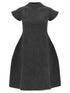 Jil Sander Virgin Wool Dress Gray