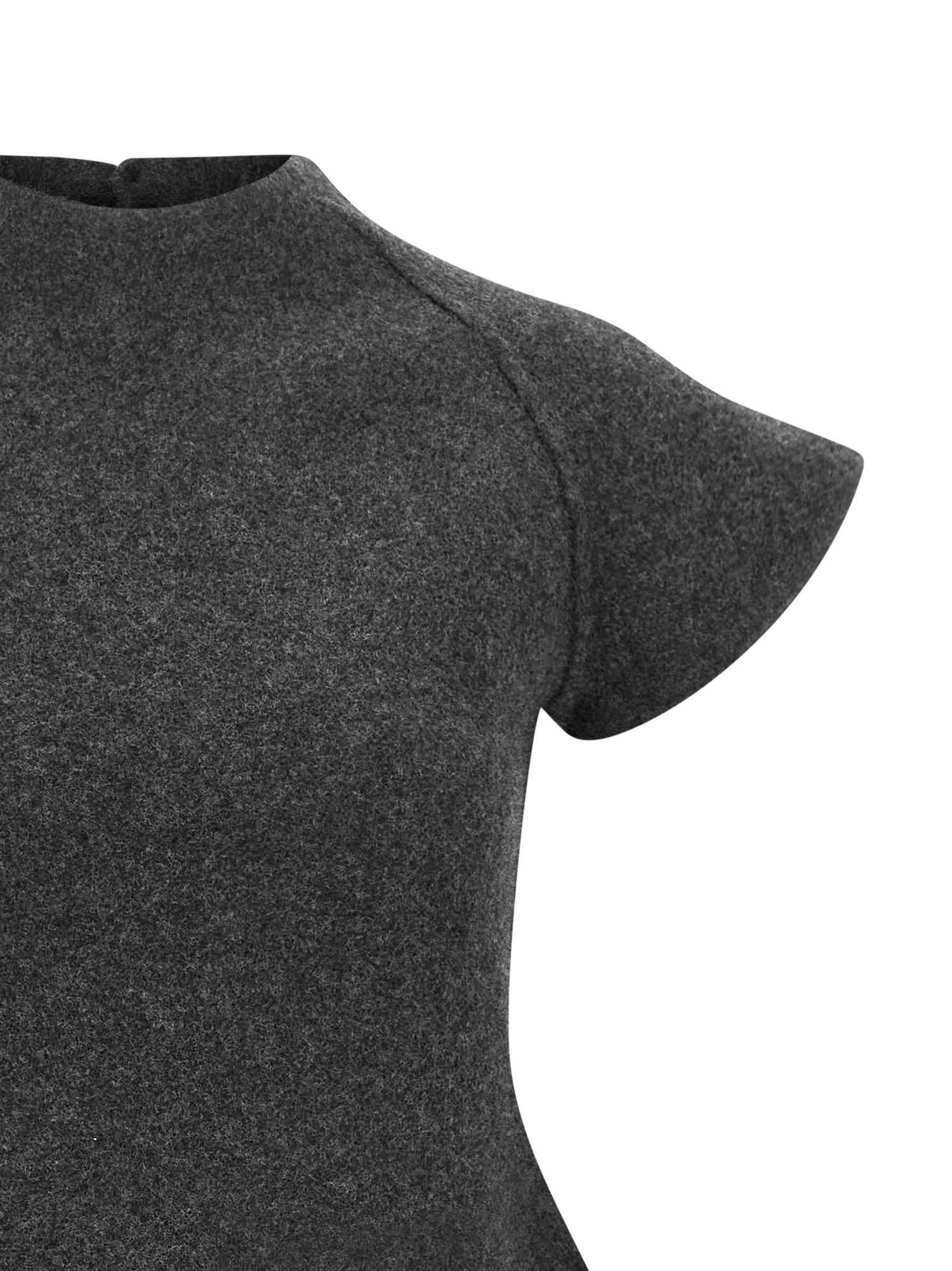 Jil Sander Virgin Wool Dress Gray