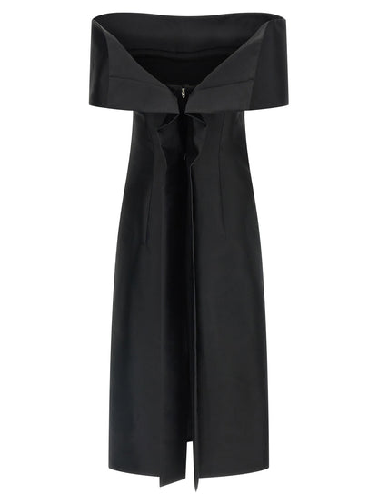 Jil Sander Off-the-shoulder Dress Black  
