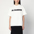 Jil Sander White Wide Cotton Logo T-Shirt White