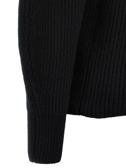 Jil Sander Ribbed Sweater Black