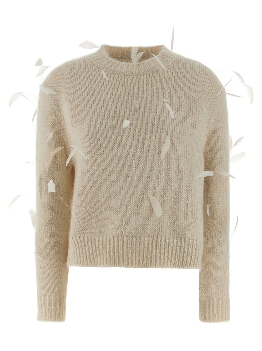 Jil Sander Feather Sweater White