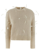 Jil Sander Feather Sweater White
