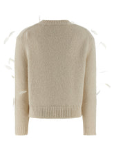 Jil Sander Feather Sweater White