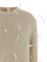Jil Sander Feather Sweater White