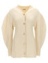 Jil Sander Ribbed Cardigan White
