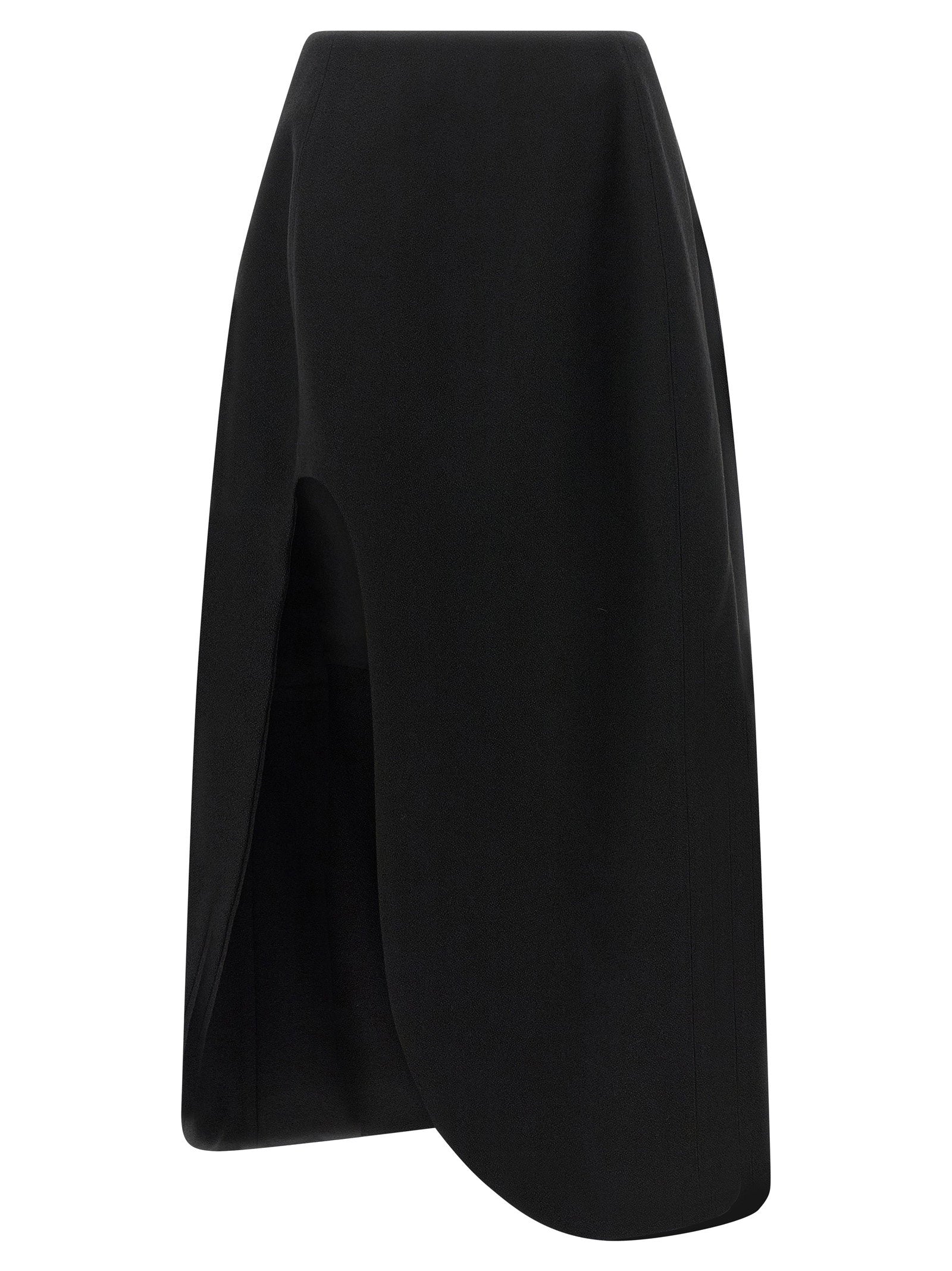 Jil Sander Skirt 158 Slit Skirt Black  