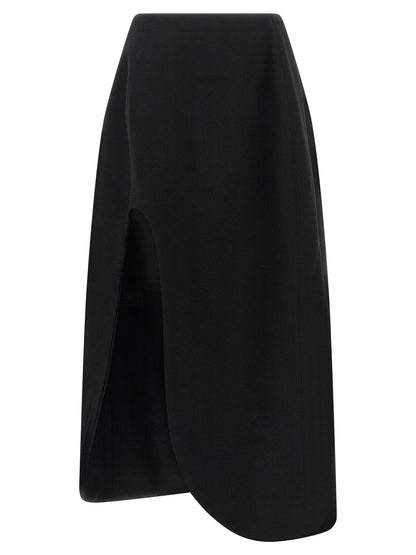 Jil Sander Skirt 158 Slit Skirt Black  