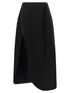 Jil Sander Skirt 158 Slit Skirt Black  