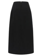 Jil Sander Skirt 158 Slit Skirt Black  