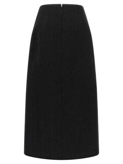 Jil Sander Skirt 158 Slit Skirt Black  