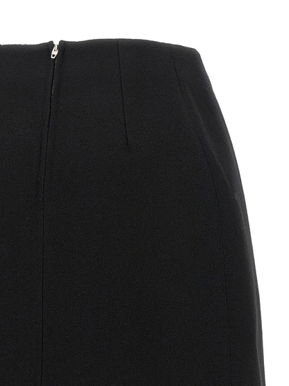 Jil Sander Skirt 158 Slit Skirt Black  