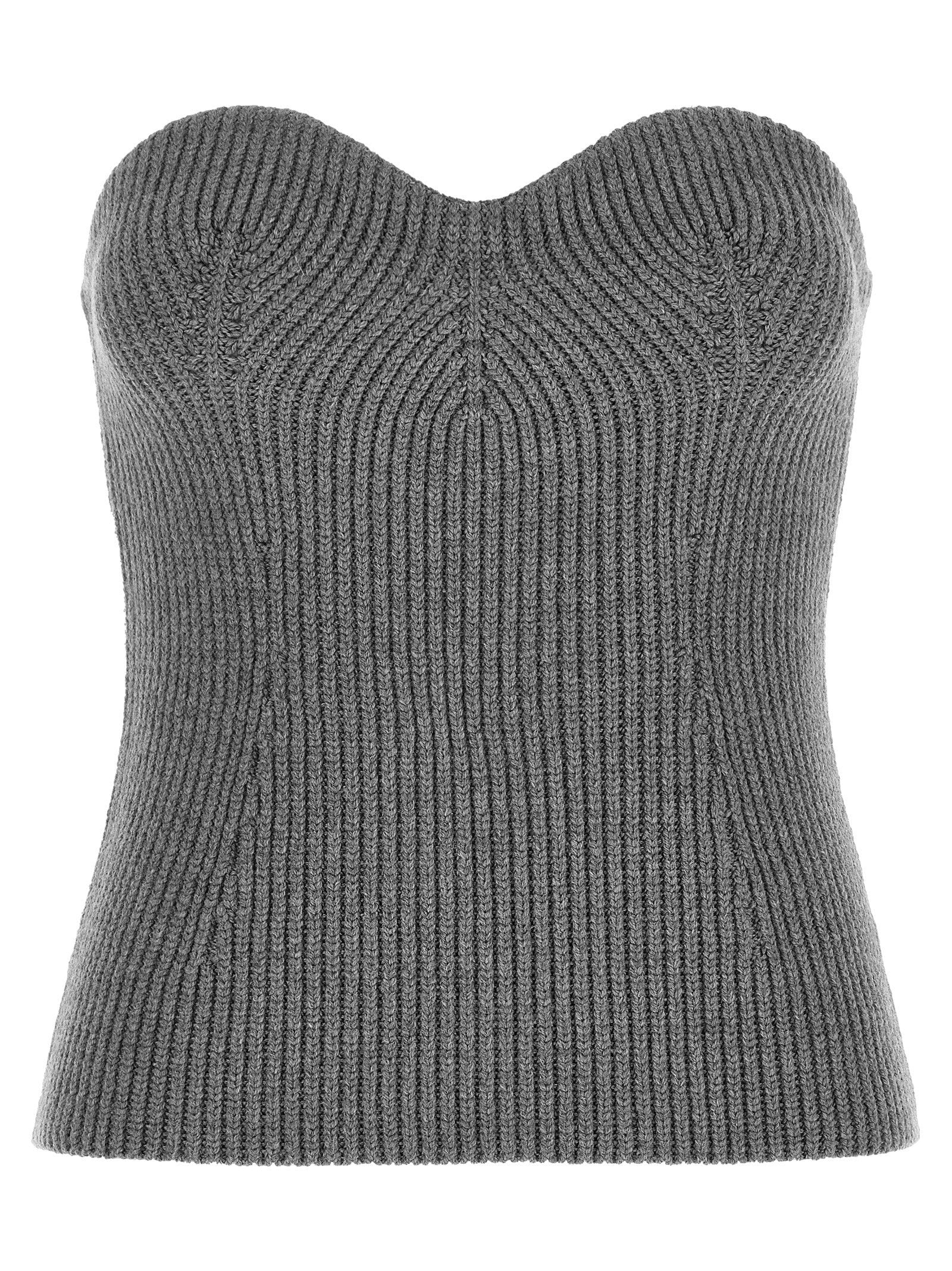 Jil Sander Off The Shoulder Top Gray