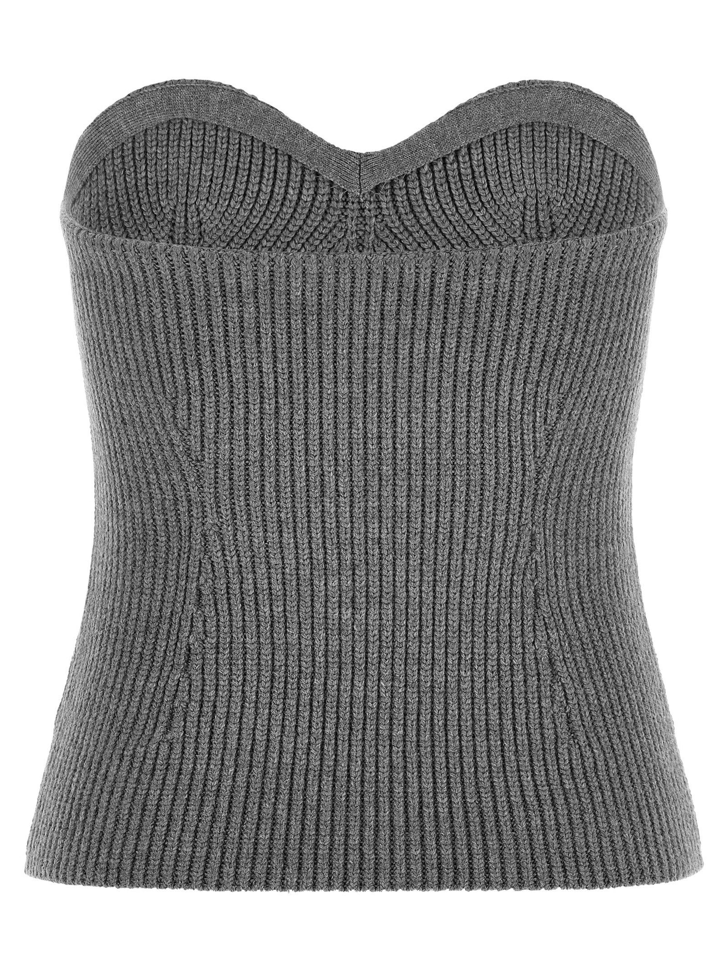 Jil Sander Off The Shoulder Top Gray