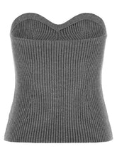 Jil Sander Off The Shoulder Top Gray