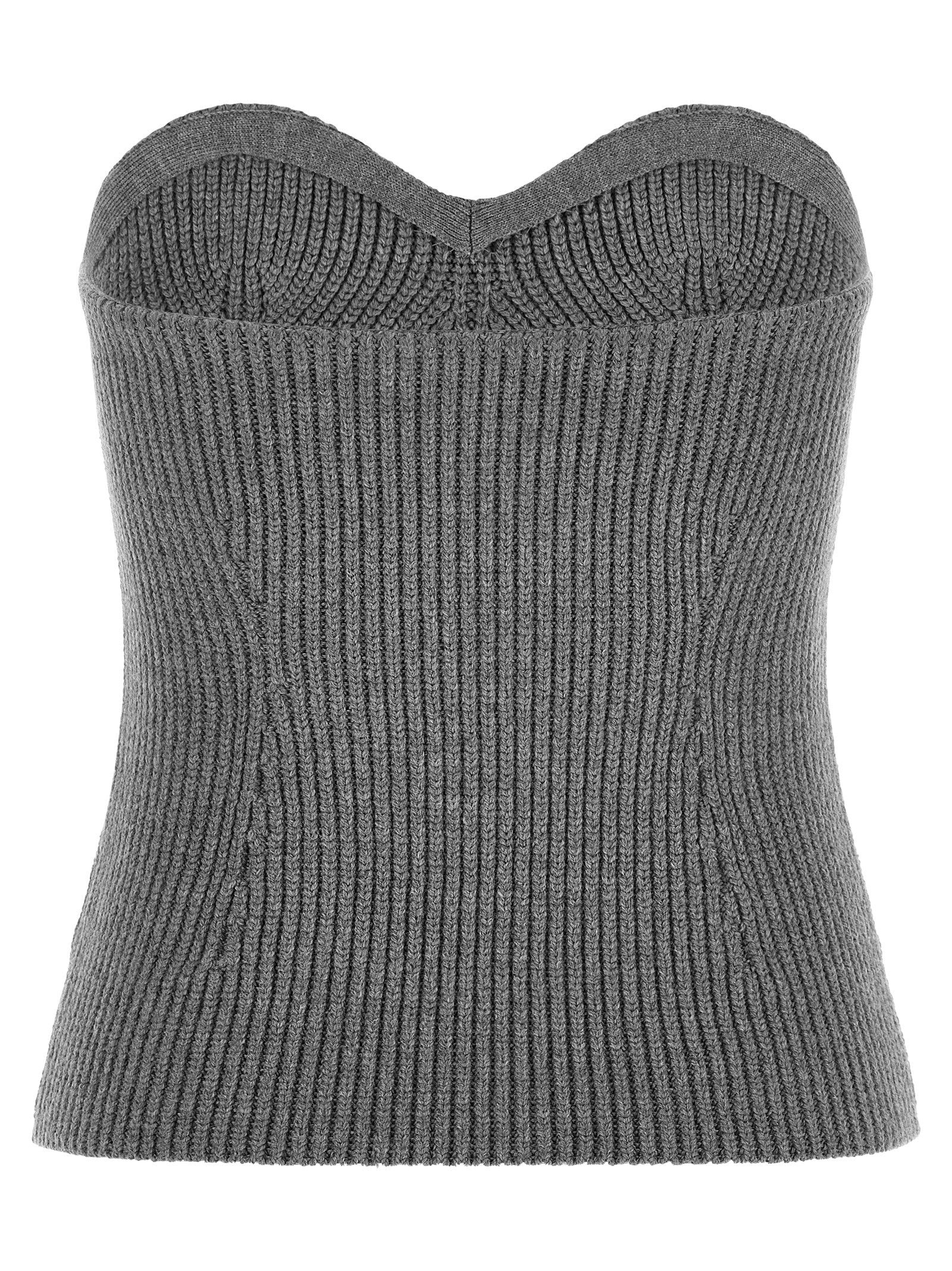 Jil Sander Off The Shoulder Top Gray