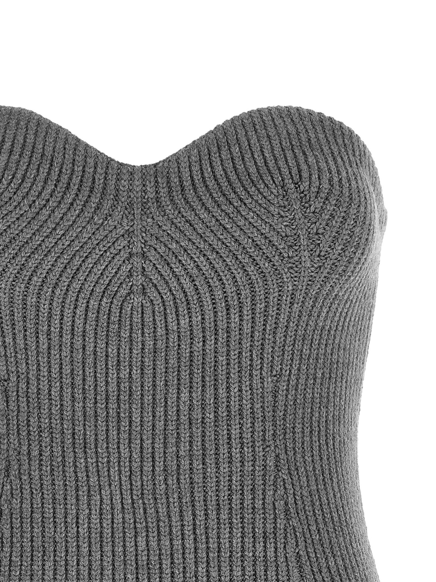 Jil Sander Off The Shoulder Top Gray