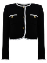 Moschino Crepe Short Jacket White/black