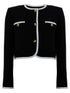 Moschino Crepe Short Jacket White/black