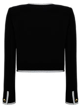 Moschino Crepe Short Jacket White/black