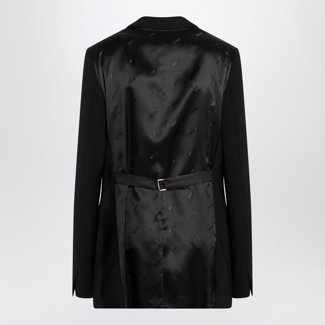Moschino Single-Breasted Black Jacket with Classic Lapels Black