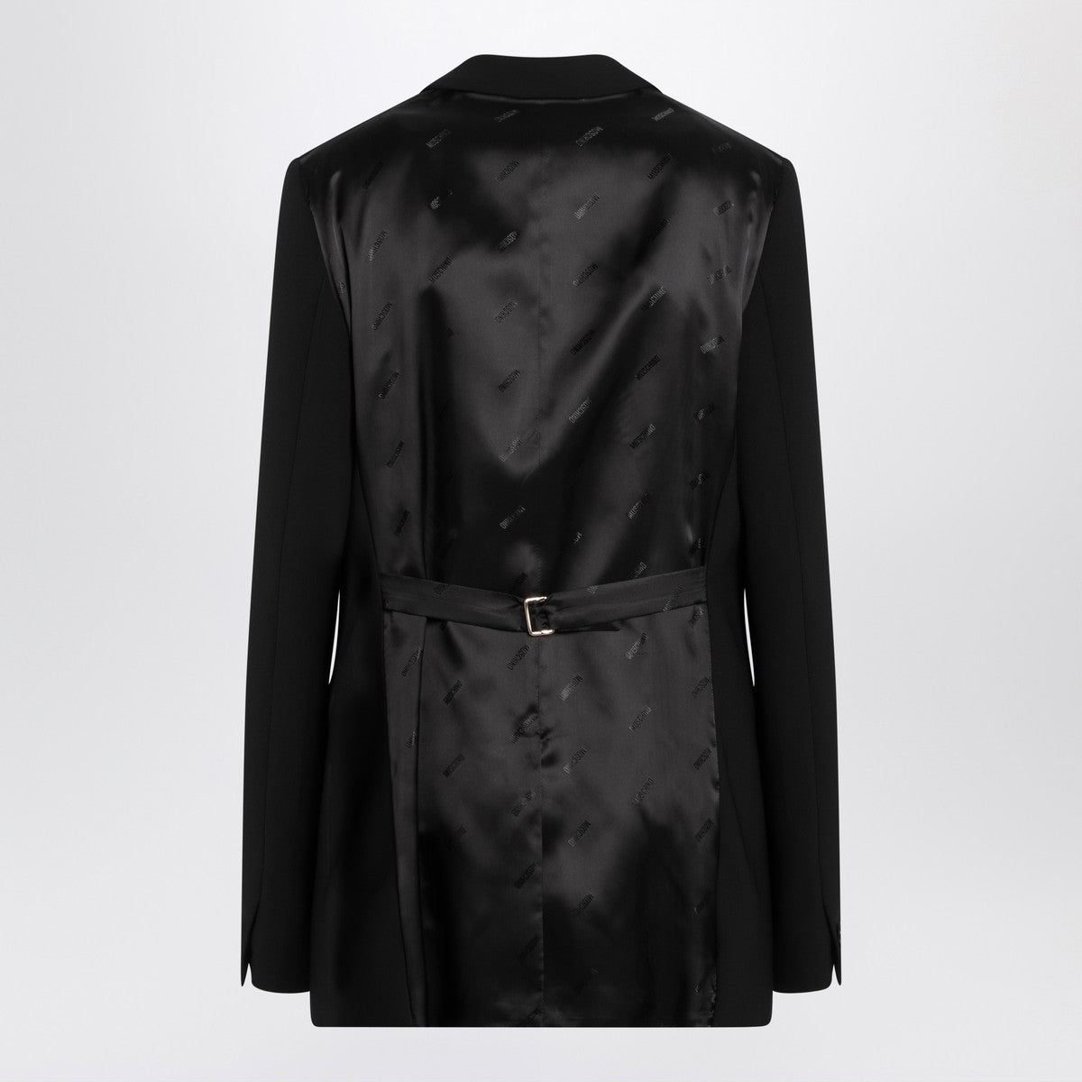 Moschino Single-Breasted Black Jacket with Classic Lapels Black
