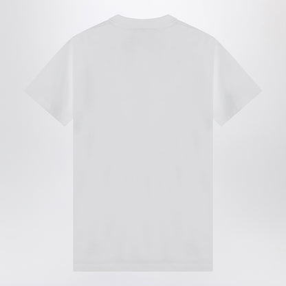 Moschino White Cotton Logo-Print T-Shirt White