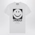 Moschino White Smile Cotton T-shirt with Logo Print White