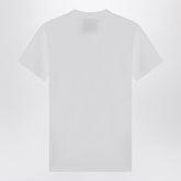 Moschino White Smile Cotton T-shirt with Logo Print White