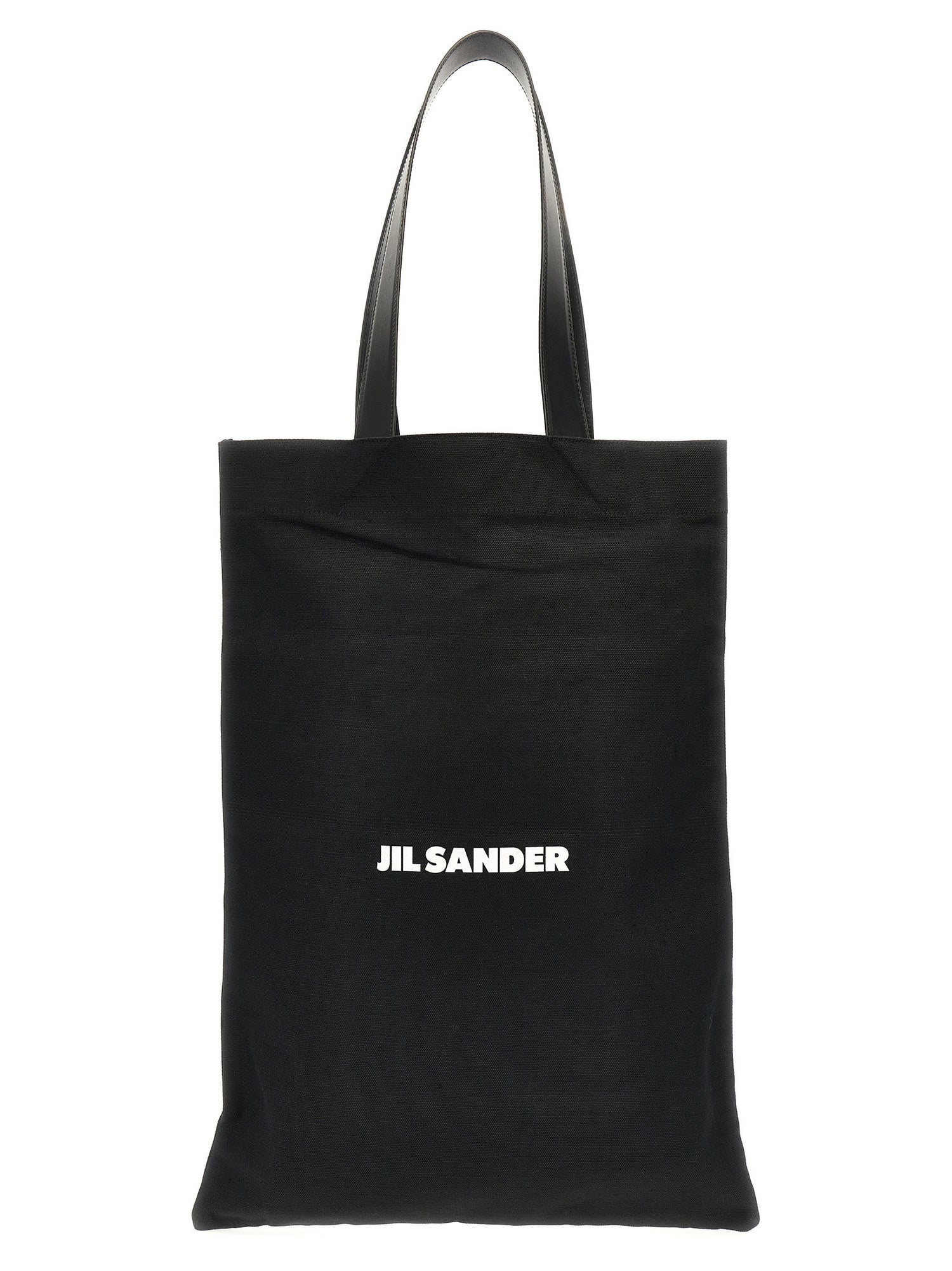 Jil Sander Flat Shopper Large Shopping Bag Black