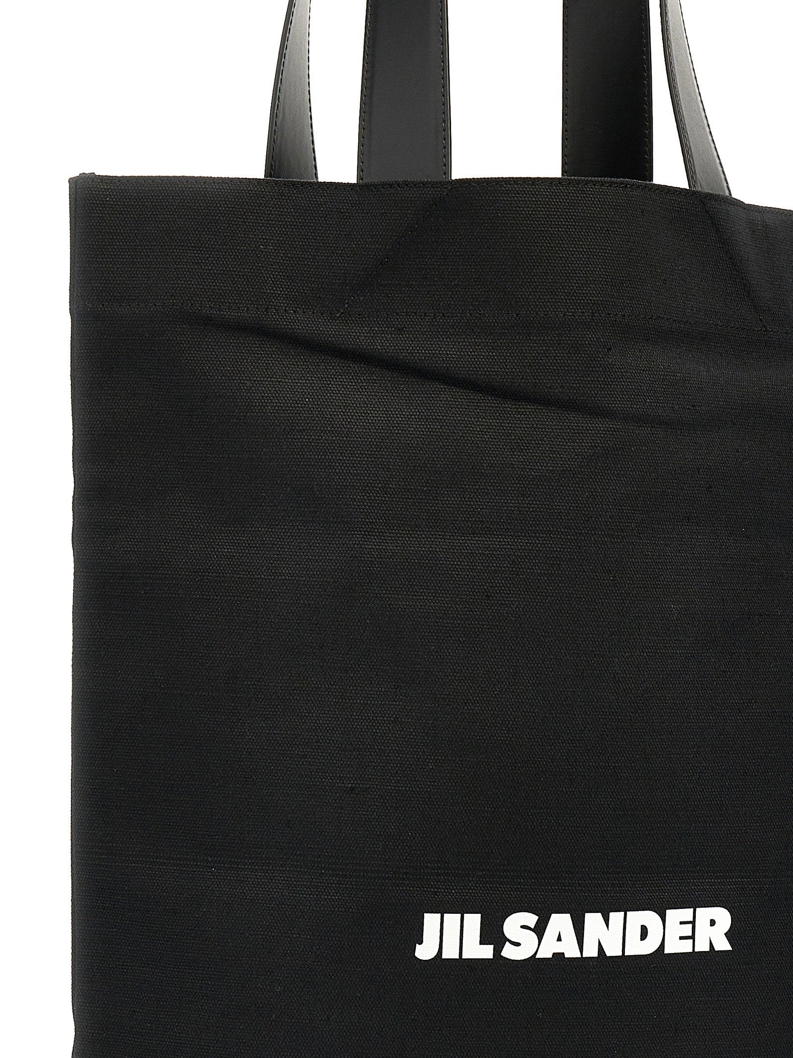 Jil Sander Flat Shopper Large Shopping Bag Black