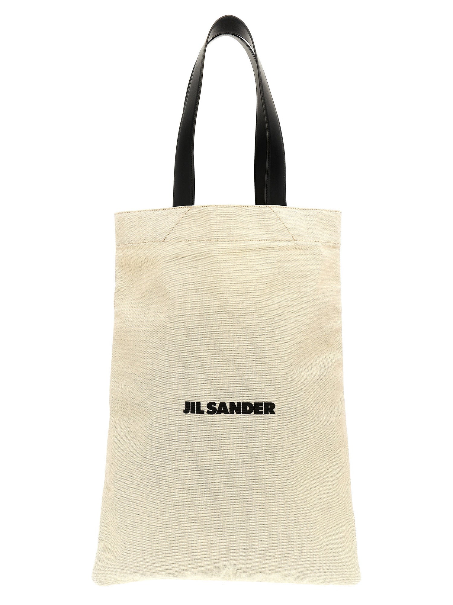 Jil Sander Flat Shopper Large Shopping Bag White/Black