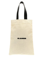 Jil Sander Flat Shopper Large Shopping Bag White/Black