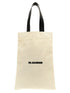 Jil Sander Flat Shopper Large Shopping Bag White/Black