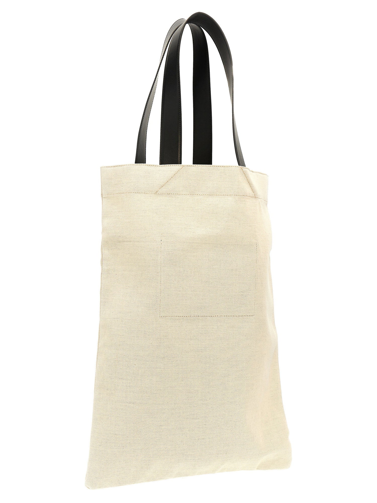 Jil Sander Flat Shopper Large Shopping Bag White/Black