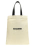Jil Sander Flat Shopper Medium Shopping White/black