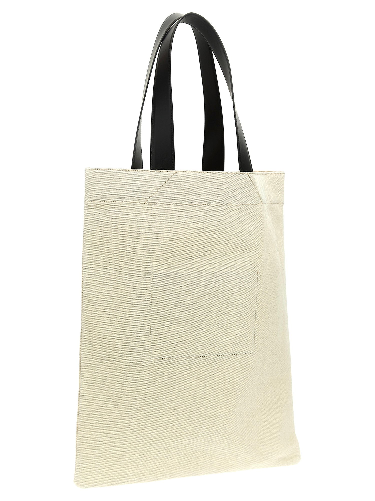 Jil Sander Flat Shopper Medium Shopping White/black