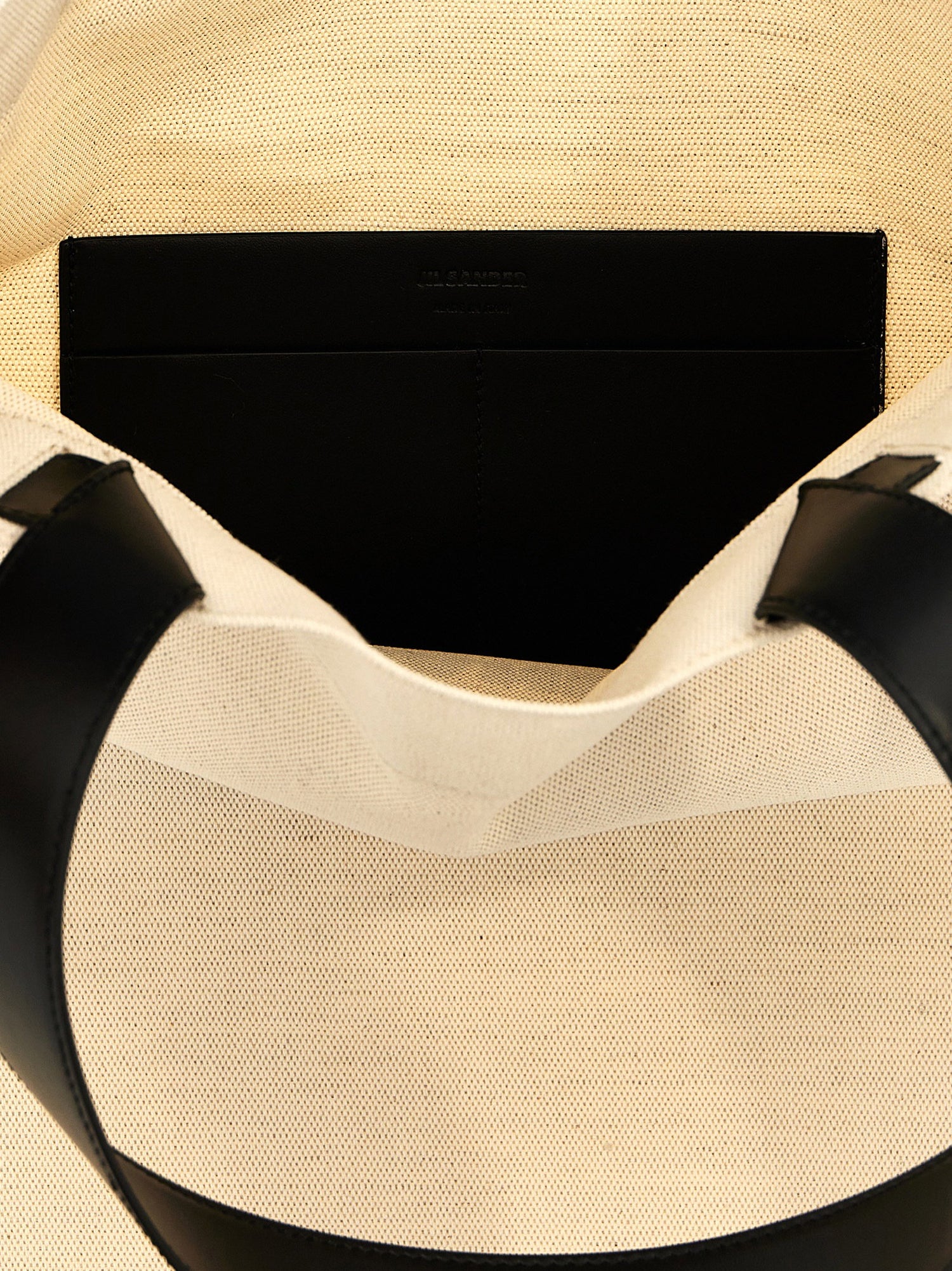 Jil Sander Flat Shopper Medium Shopping White/black