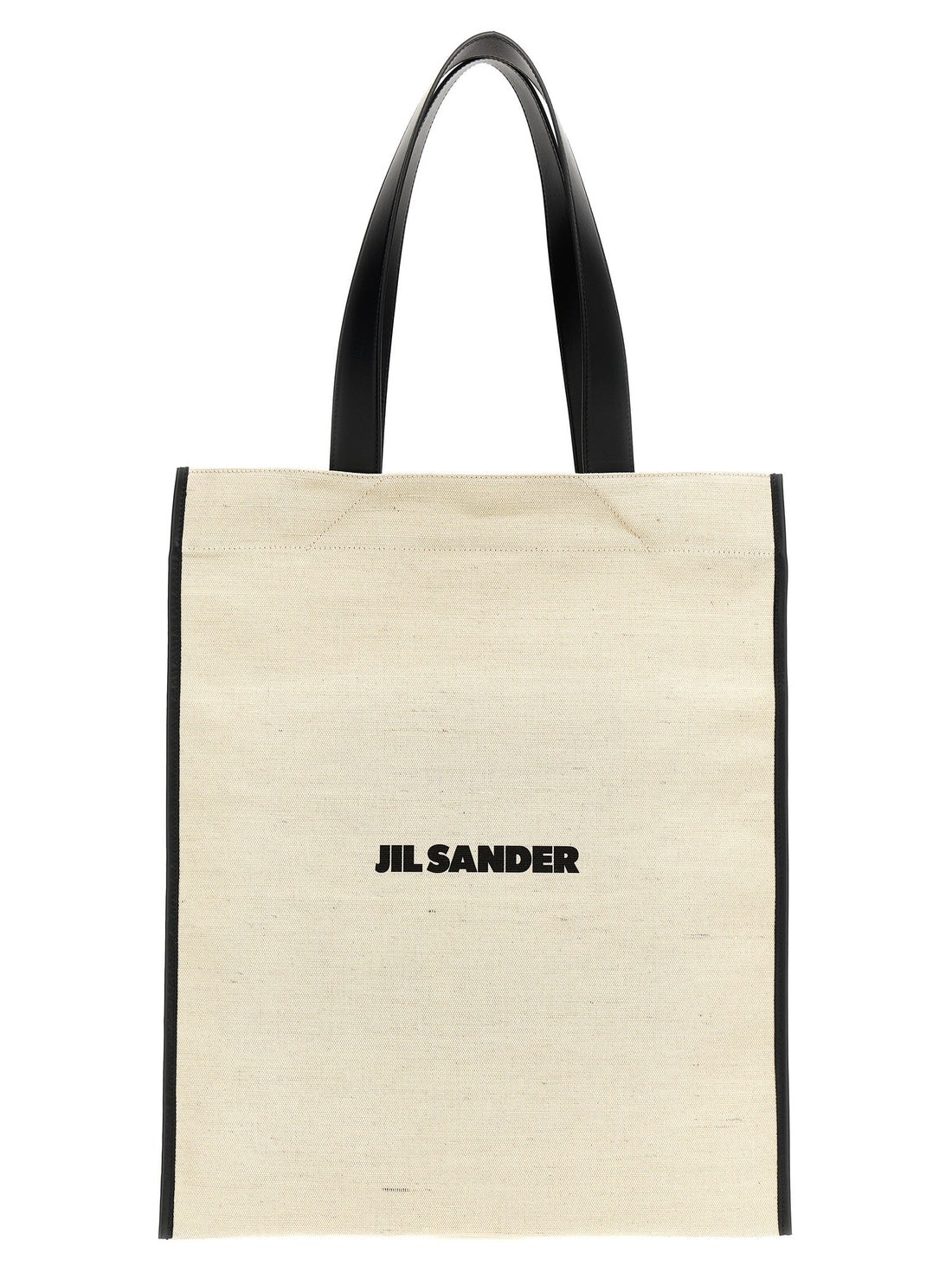 Jil Sander Medium Flat Shopping Bag White/black