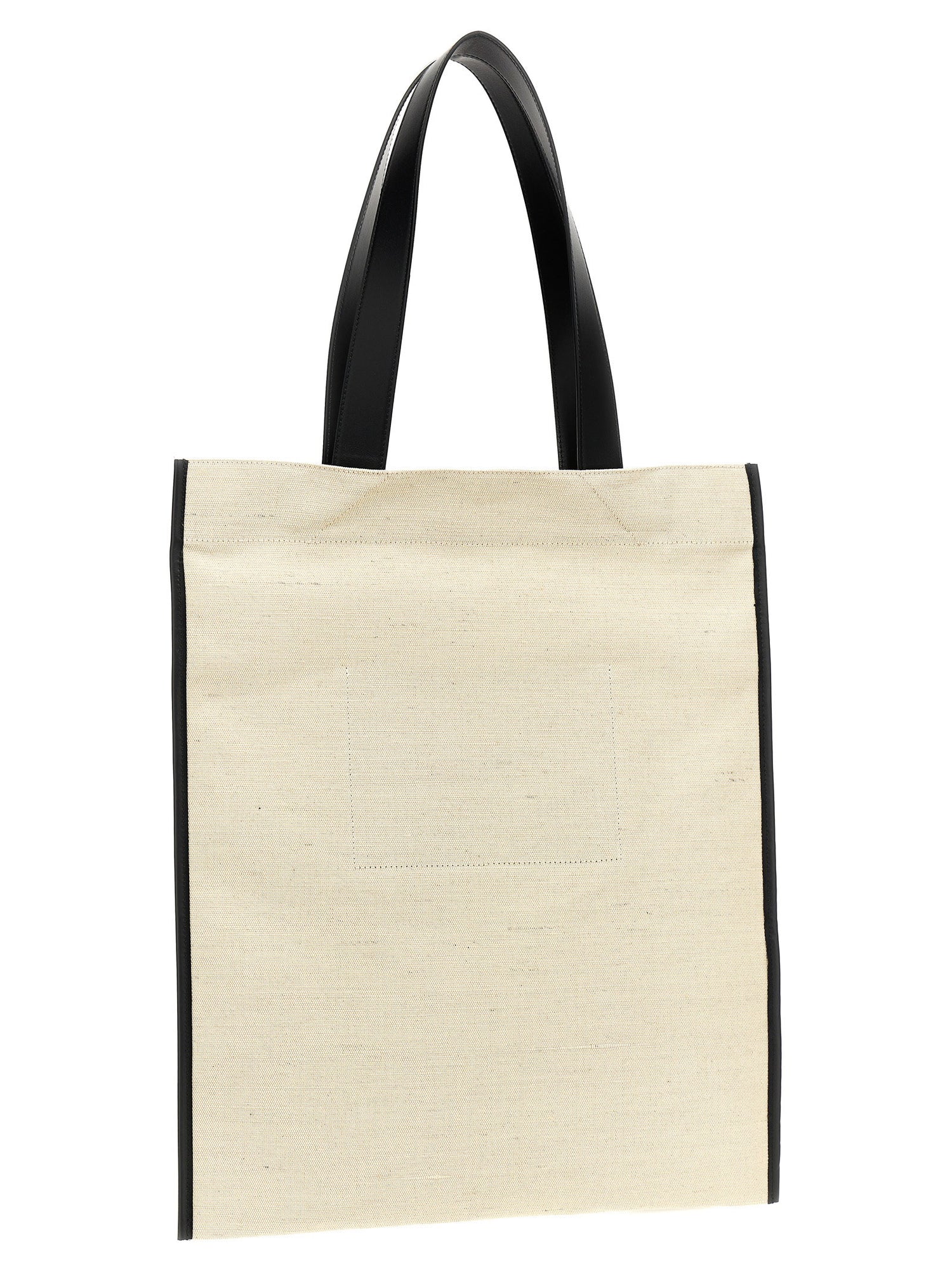 Jil Sander Medium Flat Shopping Bag White/black