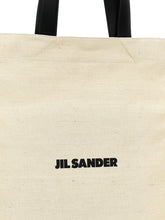 Jil Sander Medium Flat Shopping Bag White/black