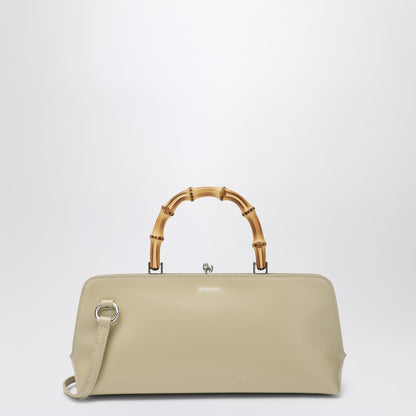 Jil Sander Small Goji Bamboo Leather Shoulder Bag White
