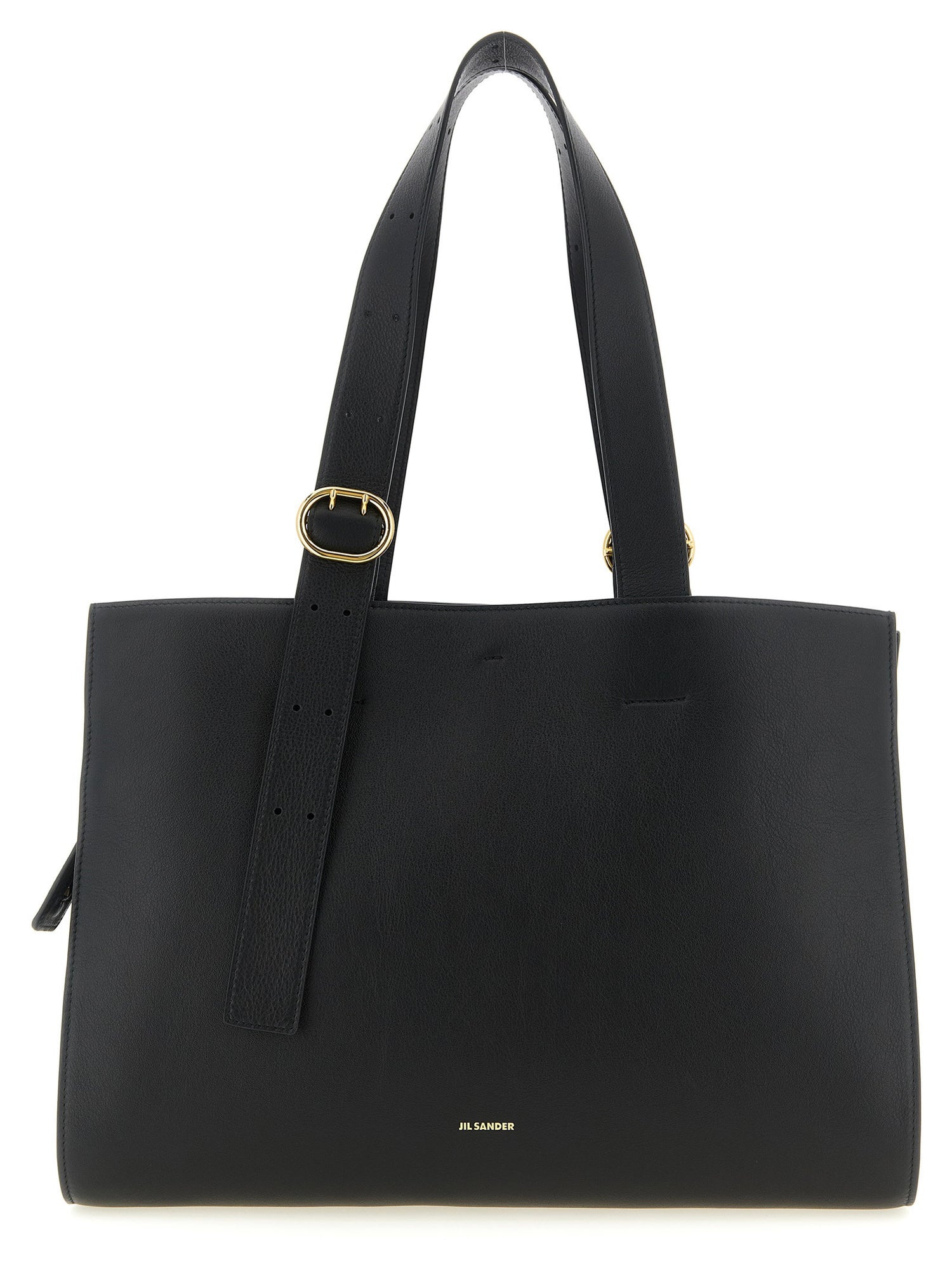 Jil Sander Cannolo Shopping Bag Black